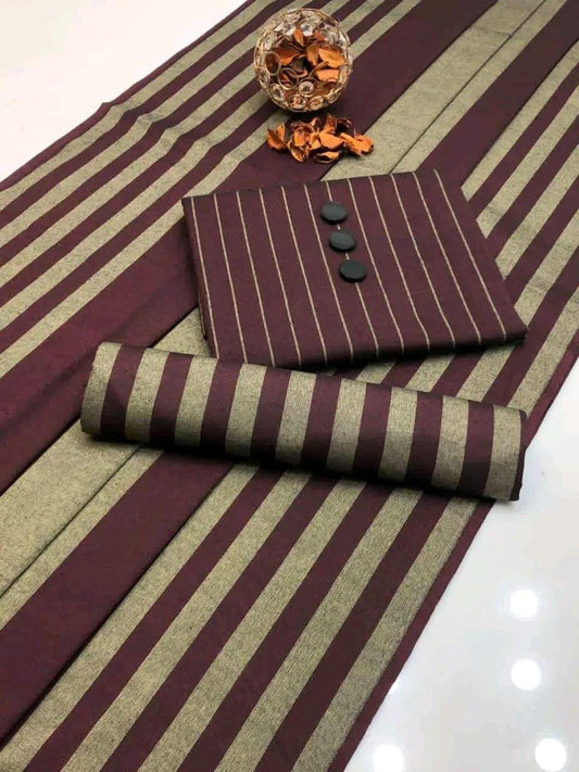 3pc Multani Susi Khaadi (Mehroon)